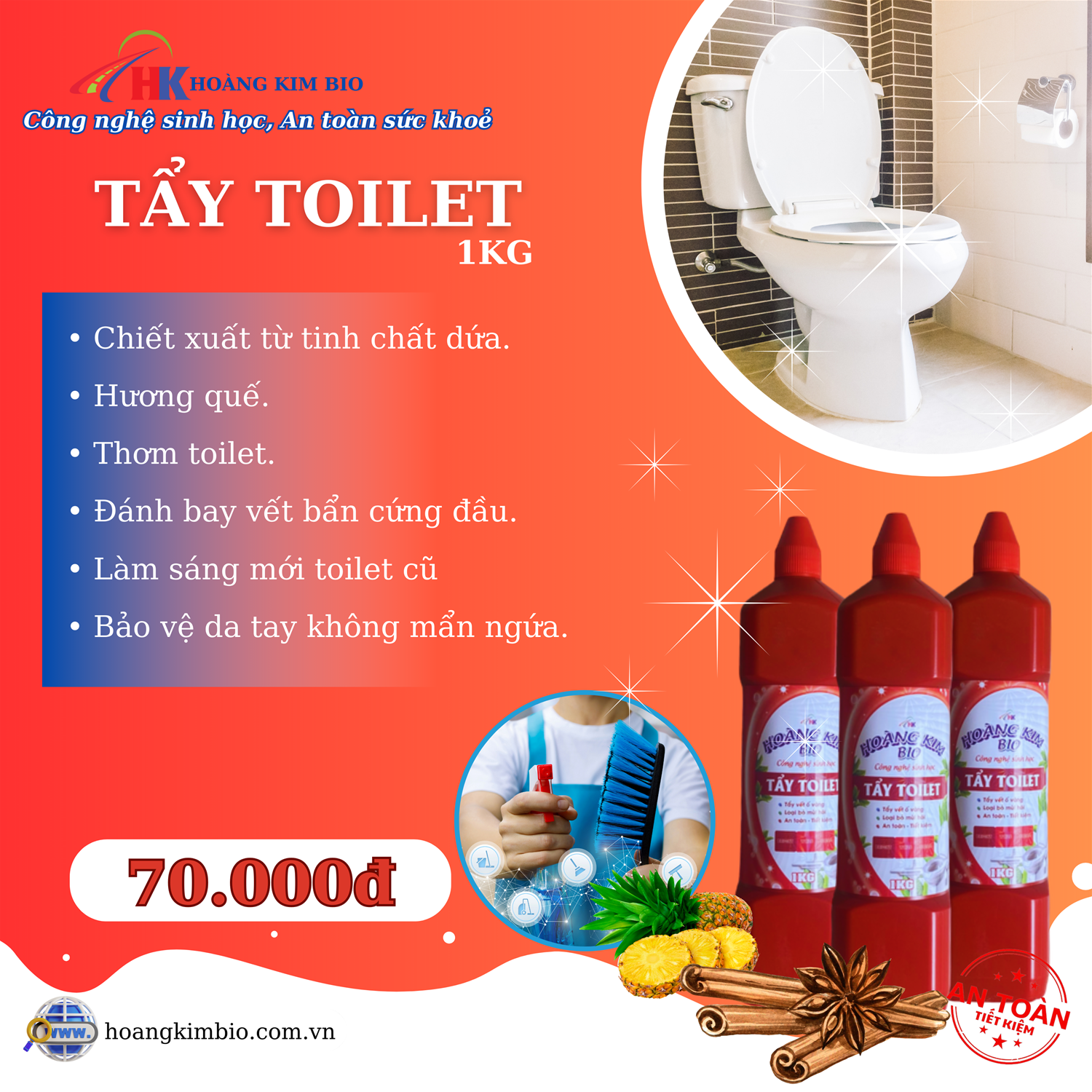 NƯỚC TẨY TOILET - 1KG