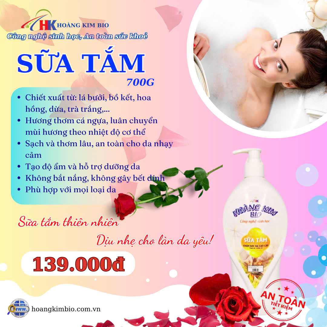 SỮA TẮM HƯƠNG NƯỚC HOA PHÁP  - 700G