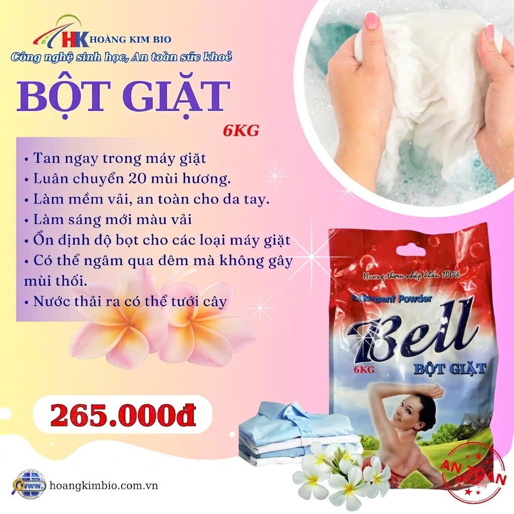 BỘT GIẶT TÚI HỒNG 6KG