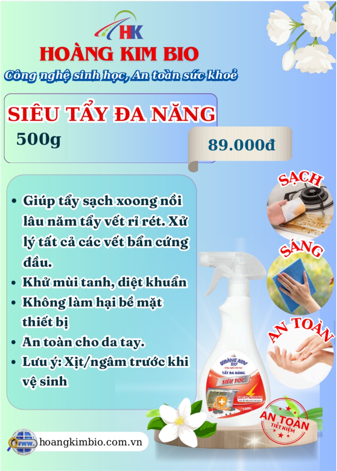 Siêu tẩy đa năng 500G