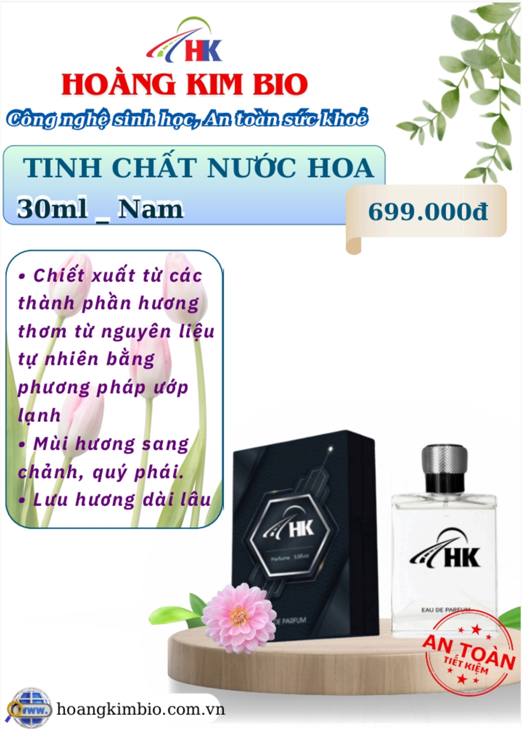 Tinh chất nước hoa 30ml_Nam